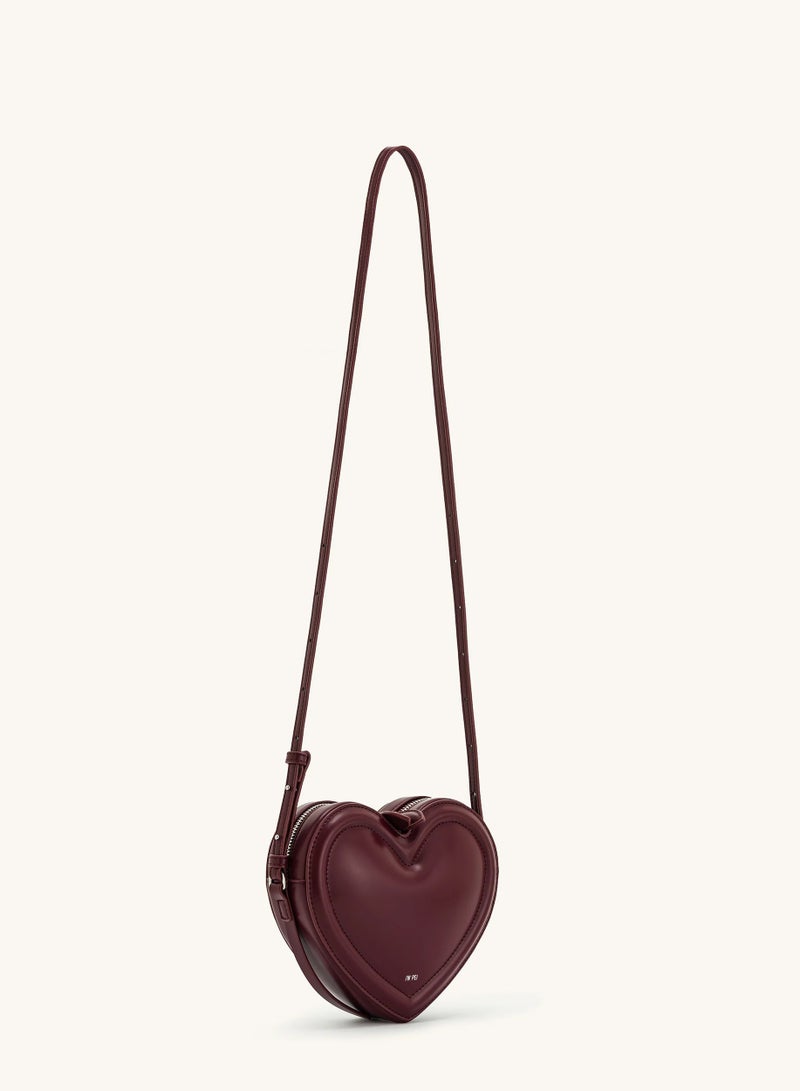 JW PEI Arlene Claret Heart Shaped Handbag - Image 2